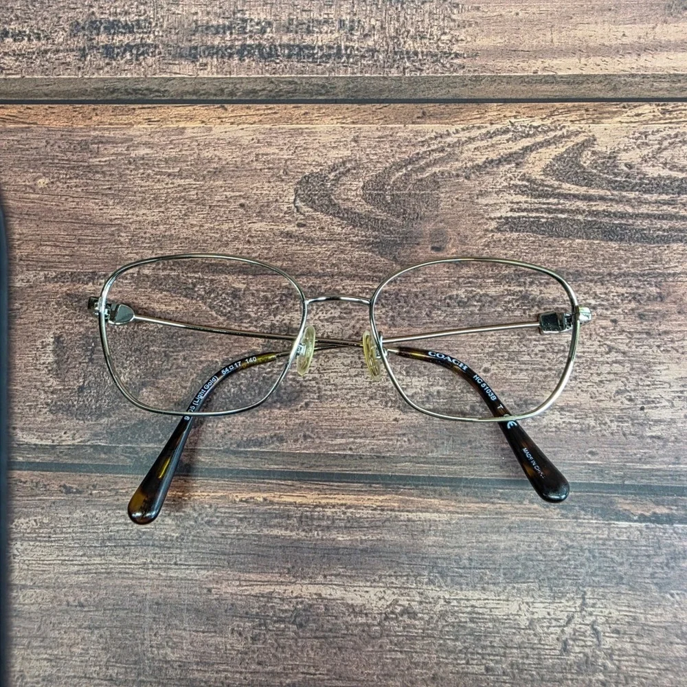 Coach HC5103B Light Gold Tortoise Metal Eyeglasses 54-17-140 C Logo